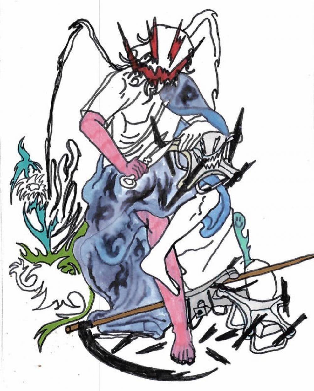 художник Владимир Карташов - Сатурн обрезающий крылья Амуру