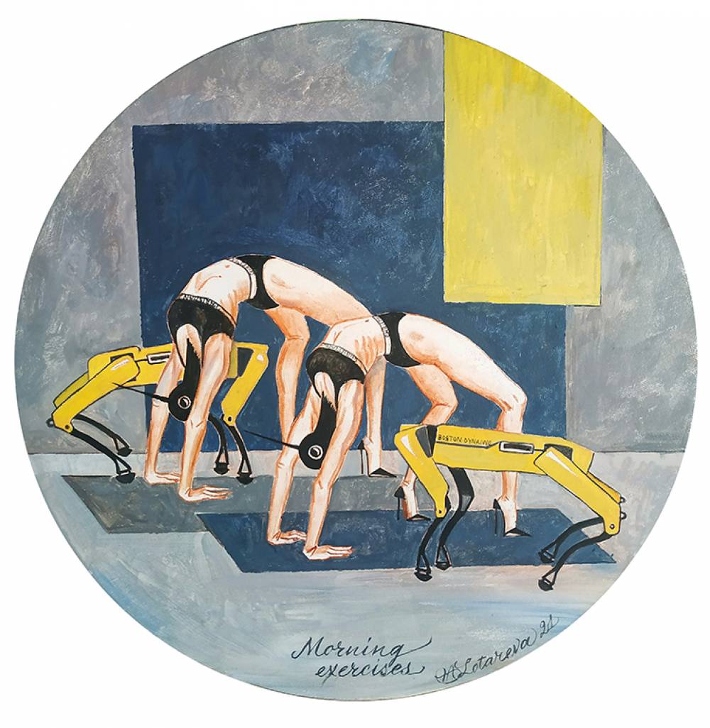 художник Наталья Лотарева - Редкие птицы. Morning exercises