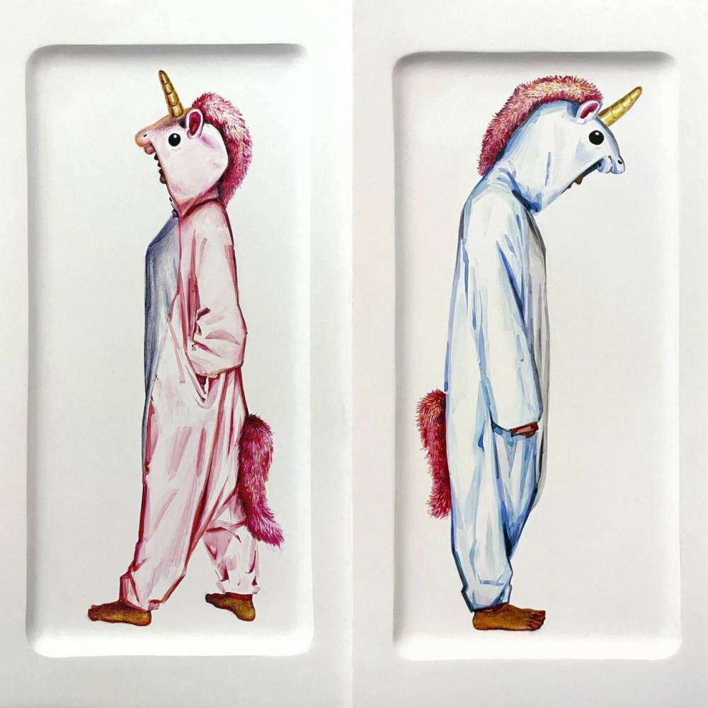 художник Колбасова Галина - Ссора. Миллениалы