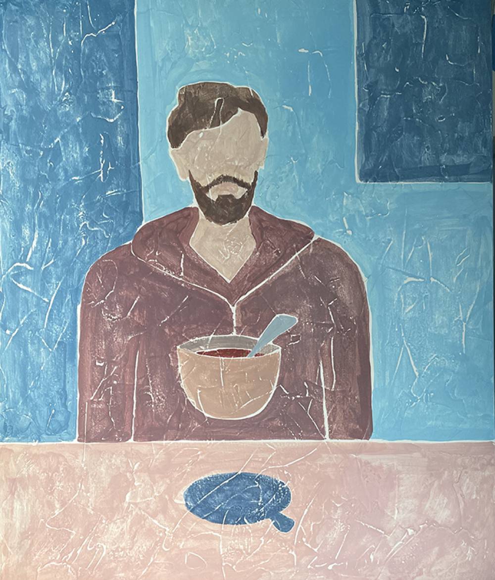 художник Наталья Чобанян - Фреска Левитация борща