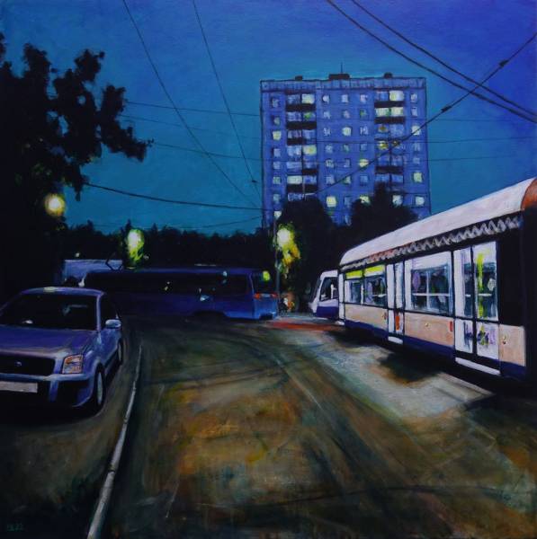 художник Русаков Денис - картина Трамвайные экскурсии - современный реализм - - Не указан -
