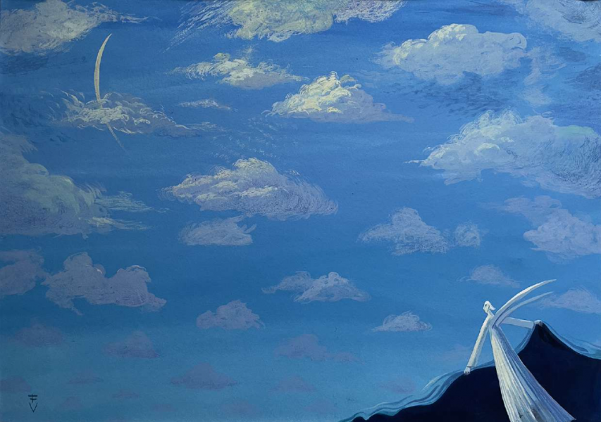 художник Фомина Виктория - картина Вечерний ангел - реализм,символизм,сюрреализм - - Не указан -