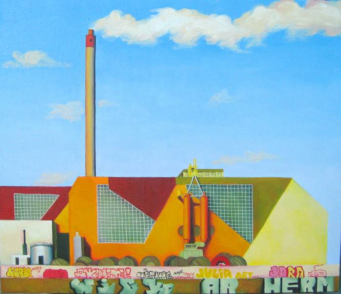 художник Малинина Юлия - картина Наконец-то хорошая погода - - Не указан - - industrial landscape