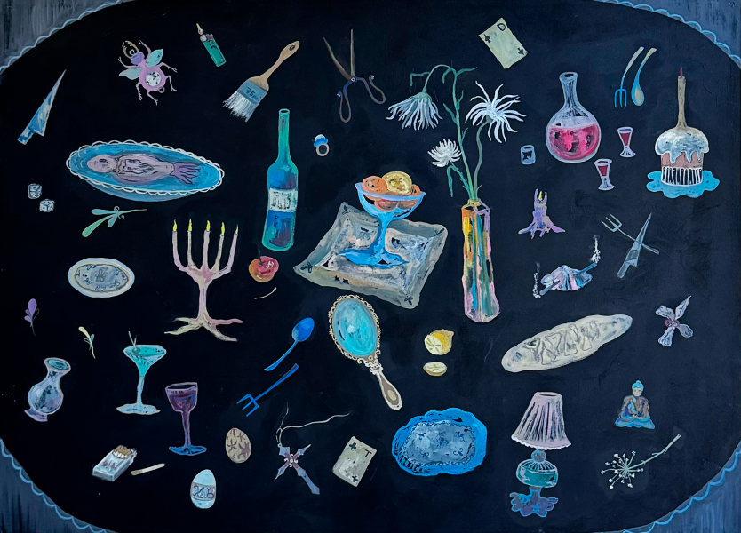 художник Маркова Виктория - картина ПАСХАЛЬНЫЙ СТОЛ - наив,символизм,сюрреализм,наивное искусство - - Не указан -