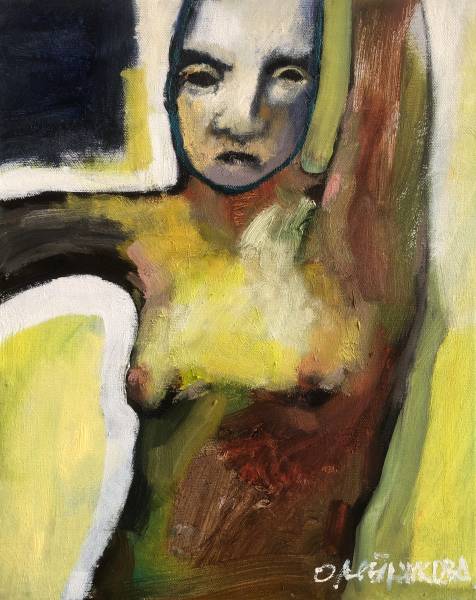 художник Олейникова Лера - картина Портрет-маска3 - наив,модернизм,наивное искусство - - Не указан -