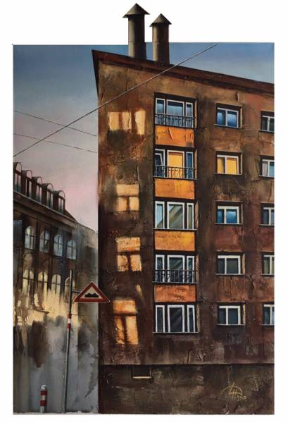 художник Хёртнагль Динара - картина № 4 из серии "Диалог" -  - городской пейзаж