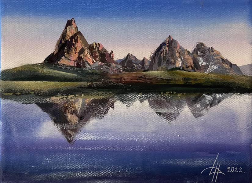 художник Хёртнагль Динара - картина Equilibrium - реализм - пейзаж