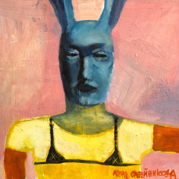 художник Олейникова Лера - картина Портрет-маска. Заяц6 - наив,модернизм,наивное искусство - - Не указан -