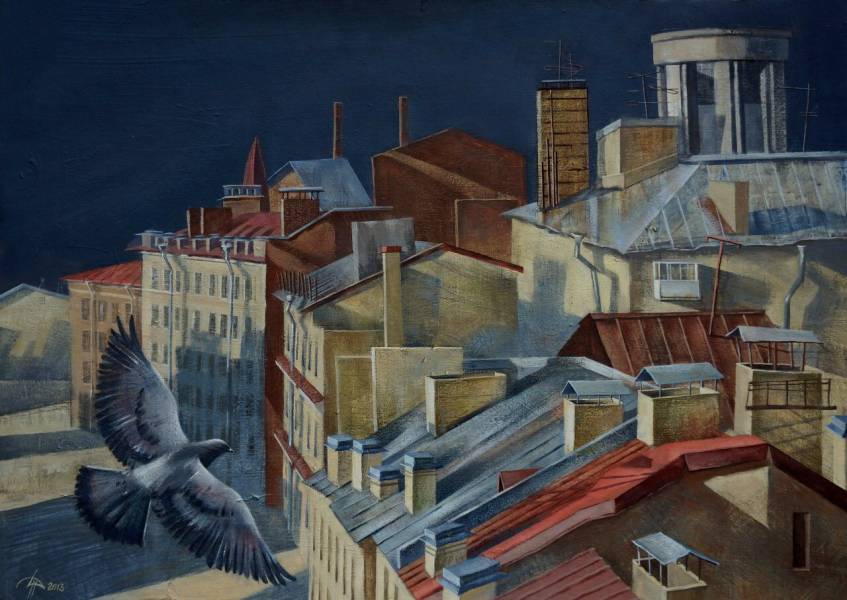 художник Хёртнагль Динара - картина Над городом - реализм - - Не указан -