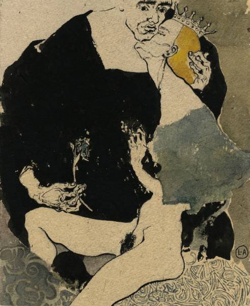 художник Ковган Лилия - картина Король и Королева - экспрессионизм - фигуративная живопись