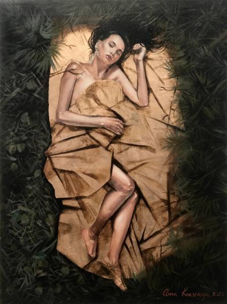 художник Красная Анна - картина В лесу - реализм - painting