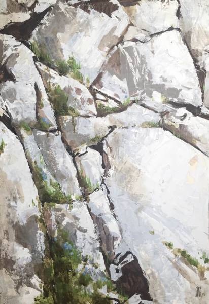 художник Бородинова Елизавета - картина Серая скала - реализм,импрессионизм - пейзаж