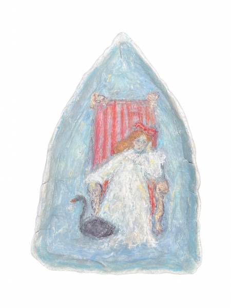 художник Нестеренко Эдит - картина Принцесса-лебедь - наив,символизм,наивное искусство,романтизм - - Не указан -