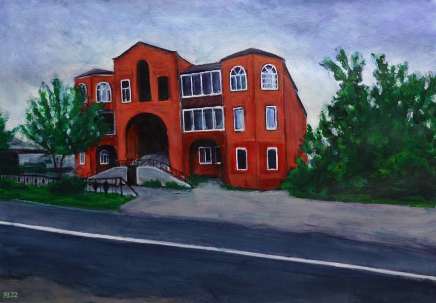 художник Русаков Денис - картина Дом в Базарном переулке - магический реализм - - Не указан -