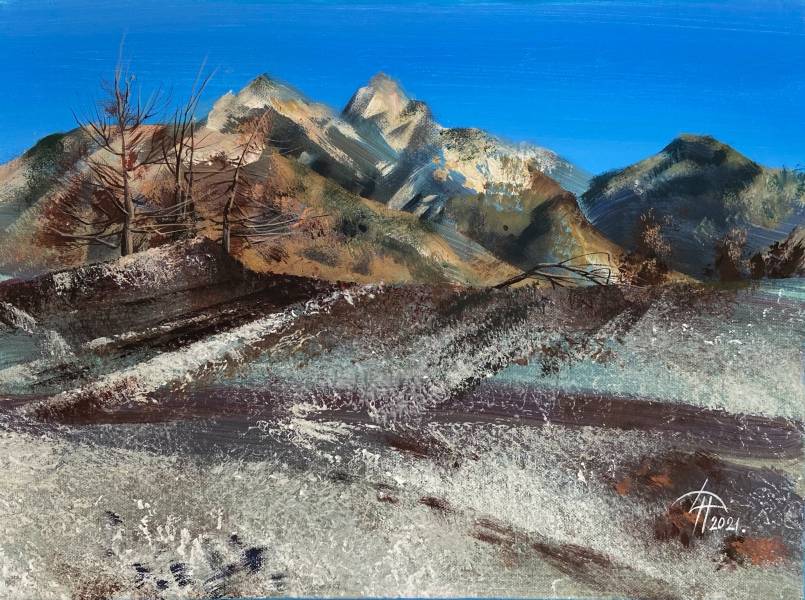 художник Хёртнагль Динара - картина Зима в Тироле - - Не указан - - - Не указан -