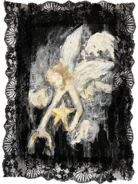 художник Nesterenko Edith - картина Звездный ангел - наив,символизм,сюрреализм,наивное искусство,романтизм,ипрессионизм - - Не указан -