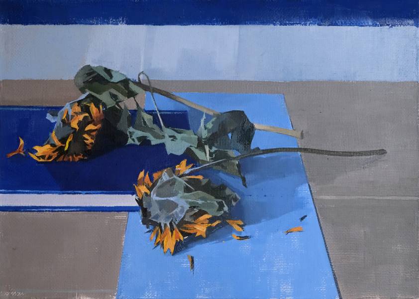 художник Levitskaya Karina - картина Sunflowers II - экспрессионизм,экспрессивный реализм - - Не указан -