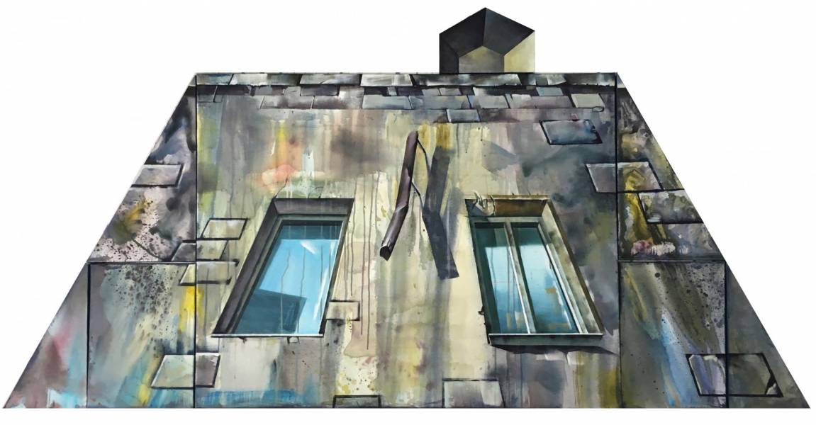 художник Хёртнагль Динара - картина Дом в перспективе -  - городской пейзаж