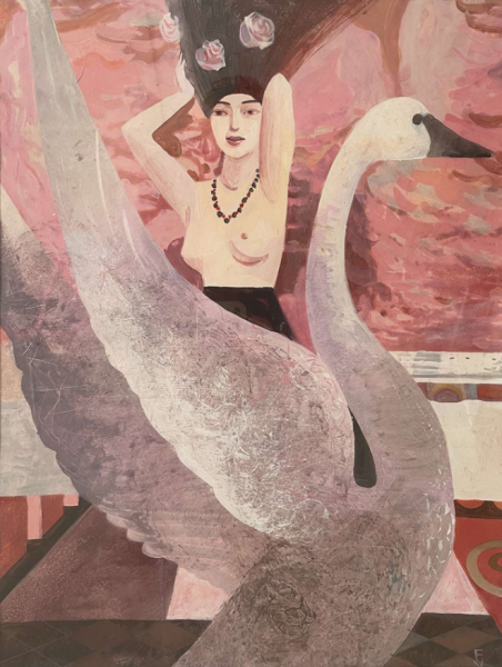 художник Фомина Виктория - картина Леда и лебедь 2 - реализм,символизм,сюрреализм - - Не указан -