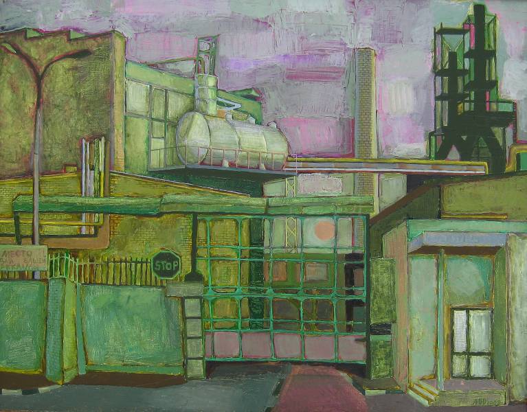 художник Малинина Юлия - картина Лето - символизм,современное искусство,метафизика - промышленная архитектура,урбан
