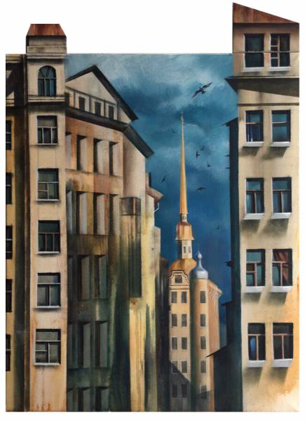 художник Хёртнагль Динара - картина № 3 из серии "Диалог" -  - городской пейзаж
