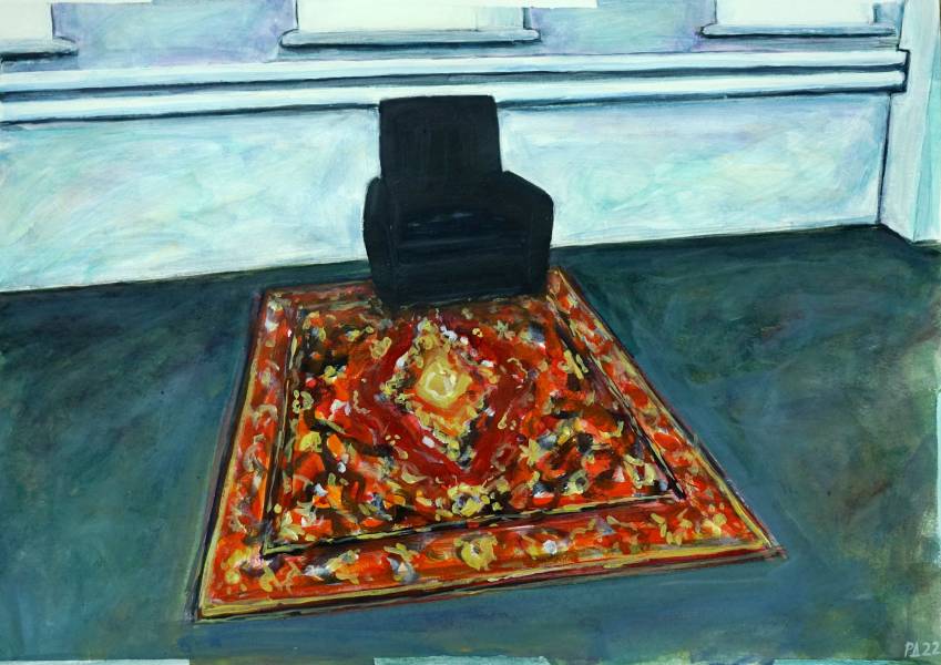 художник Русаков Денис - картина Ковер и кресло (интерьер) - магический реализм - - Не указан -