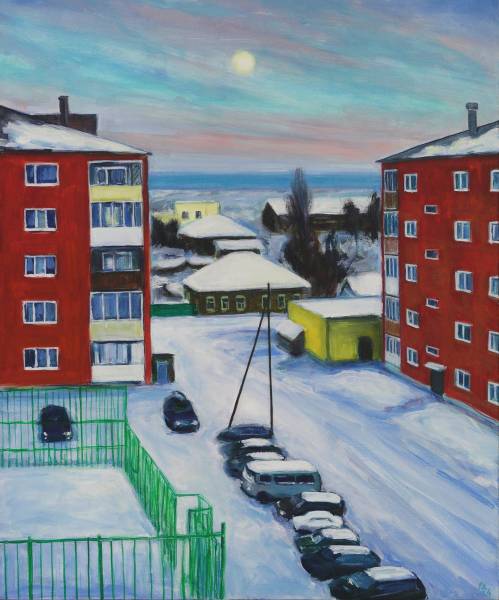 художник Rusakov Denis - картина Зимнее солнце - реализм - - Не указан -