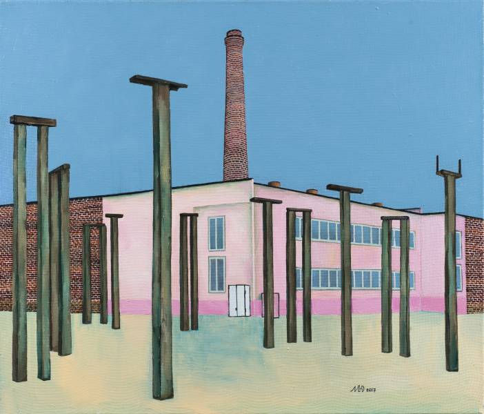 художник Малинина Юлия - картина Игра в прятки - - Не указан - - industrial landscape