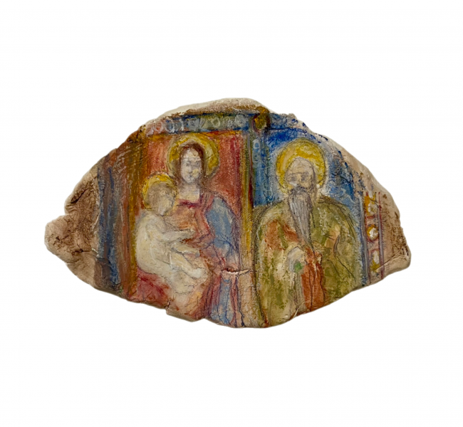 художник Nesterenko Edith - картина Святая Мария и старец - наив,наивное искусство,романтизм - - Не указан -