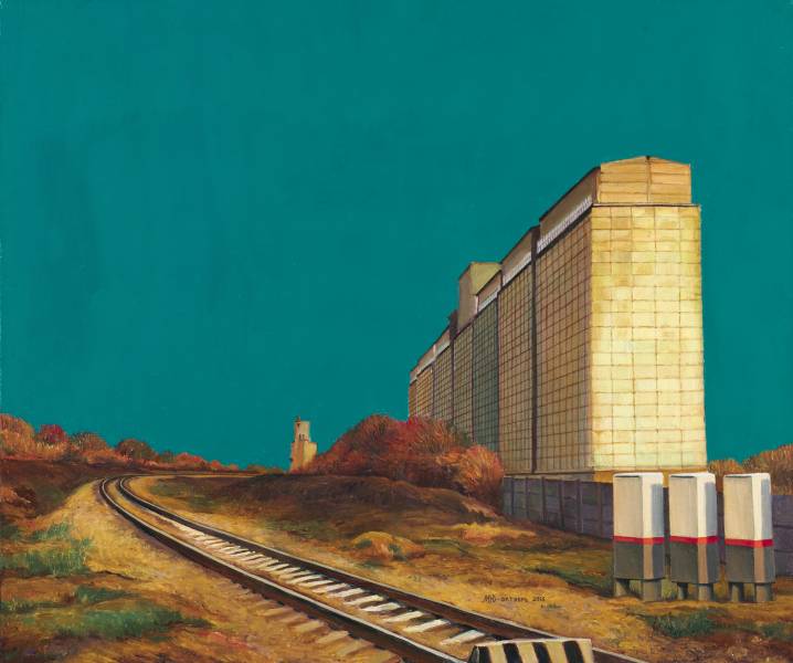 художник Малинина Юлия - картина Октябрь - - Не указан - - industrial landscape
