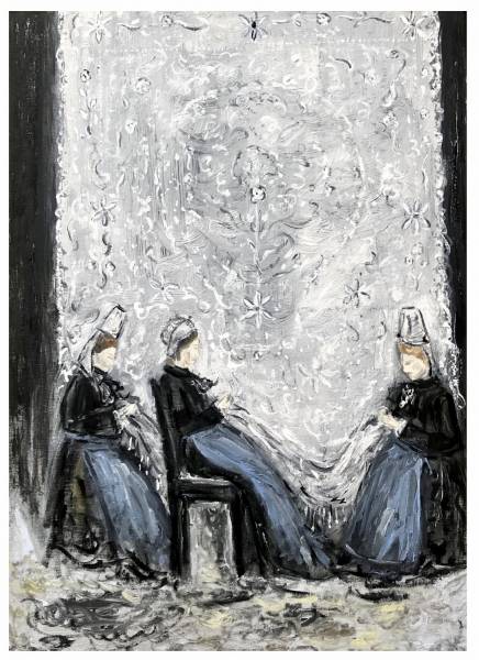 художник Нестеренко Эдит - картина Кружевницы