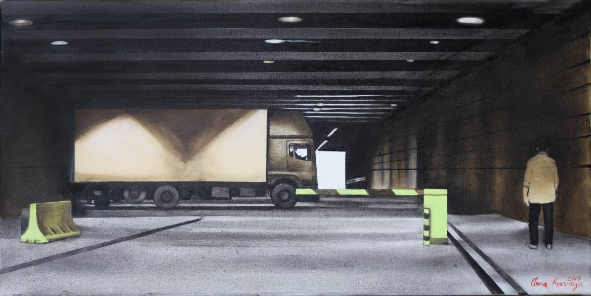 художник Красная Анна - картина Подземный паркинг
