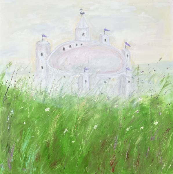 художник Нестеренко Эдит - картина Лебединый замок-мираж