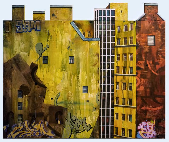 художник Хёртнагль Динара - картина Жёлтый дом