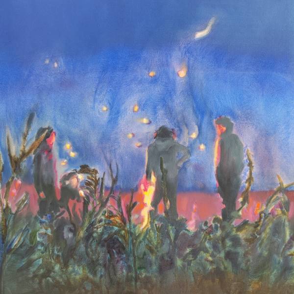 художник Prades Nadya - картина Песнь у огня