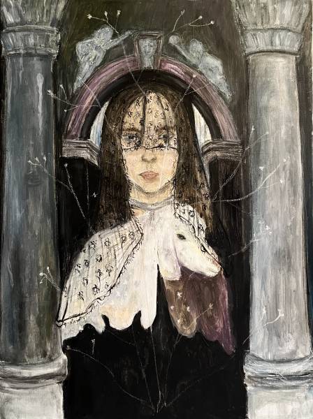 художник Нестеренко Эдит - картина Девочка с сердцем ягненка