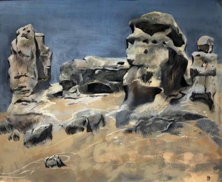 художник Хёртнагль Динара - картина Камни в Бахчисарае