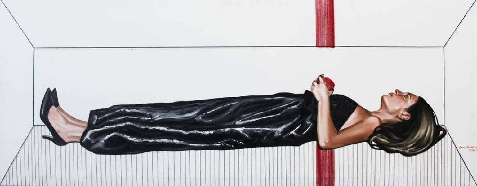 художник Красная Анна - картина Белоснежка. Вид сбоку